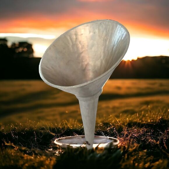 Jean Goardere Pewter Wine Funnel Aerator Etain Fait Main MCM Hammered France Vtg - Picture 11 of 12